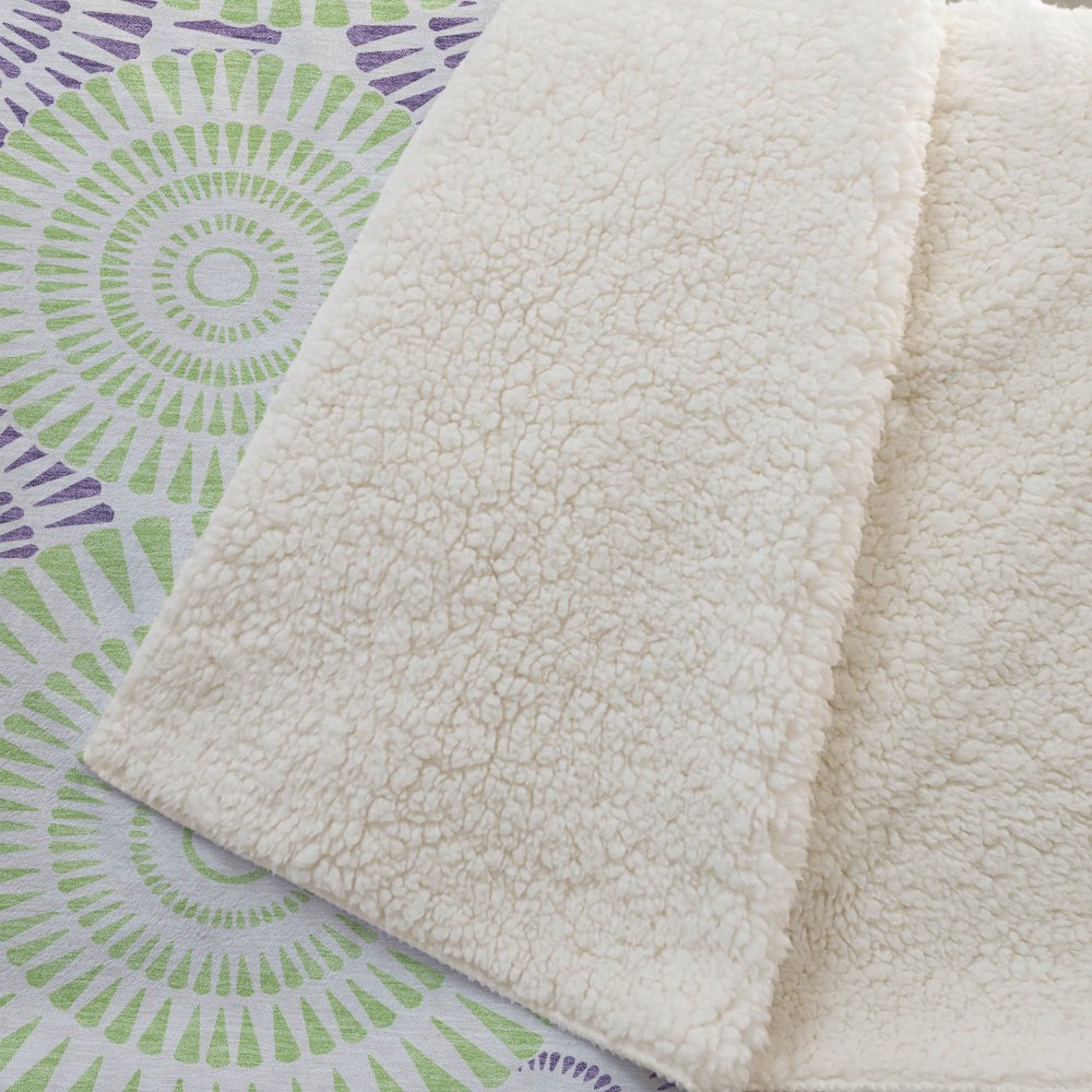 Premium Machine Washable ASB877 White 50" x 70" Sherpa Throw Blanket. Picture 2