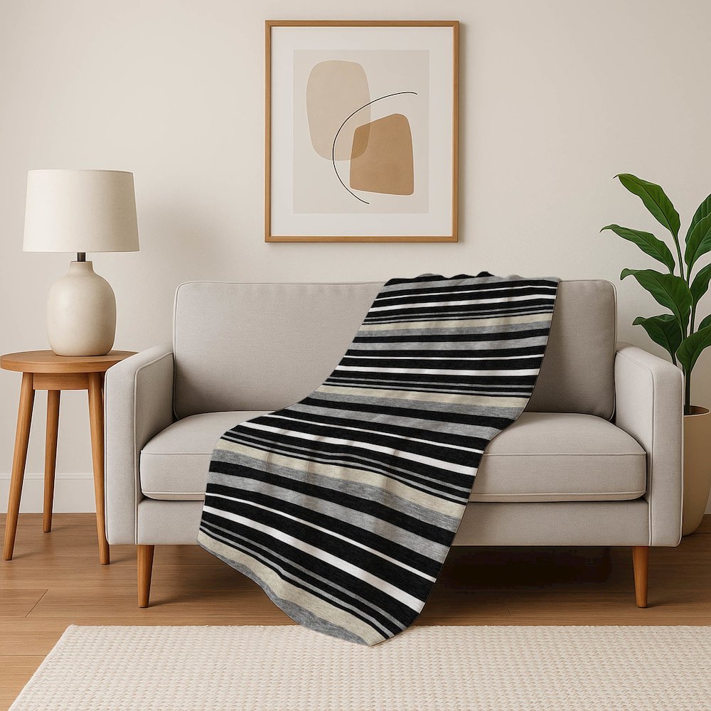 Premium Machine Washable ASB879 Black 50" x 70" Sherpa Throw Blanket. Picture 5