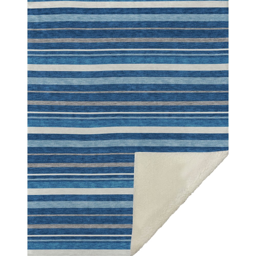 Premium Machine Washable ASB879 Denim 50" x 70" Sherpa Throw Blanket. Picture 1