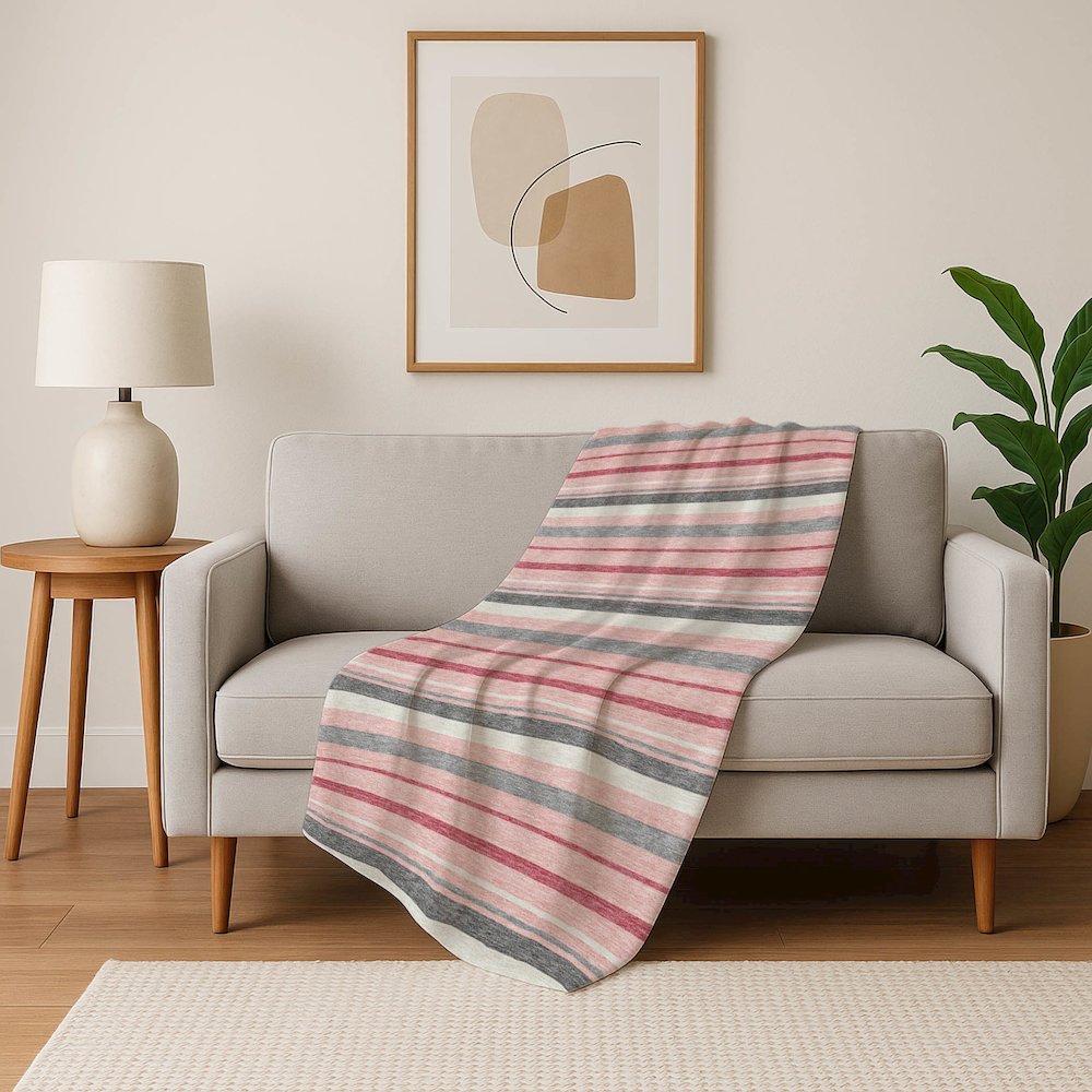 Premium Machine Washable ASB879 Pink 50" x 70" Sherpa Throw Blanket. Picture 5