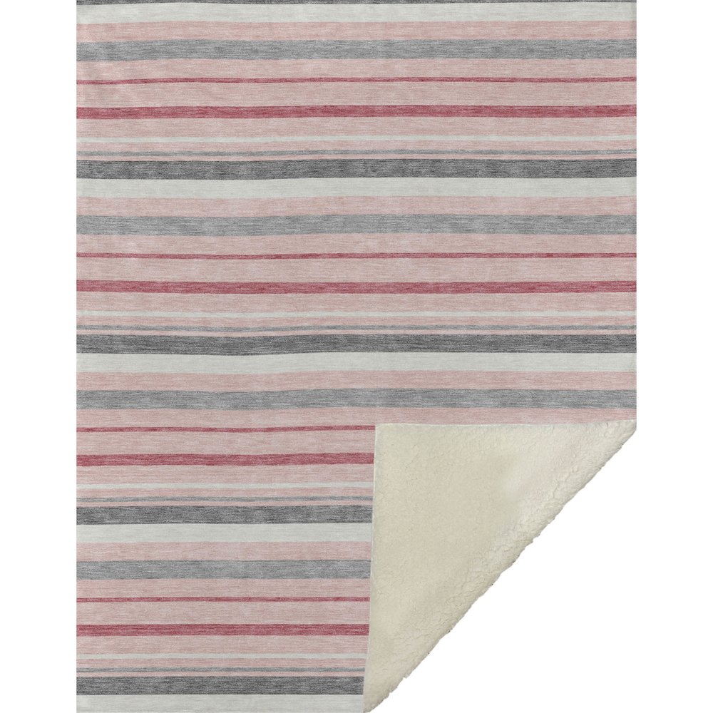 Premium Machine Washable ASB879 Pink 50" x 70" Sherpa Throw Blanket. Picture 1