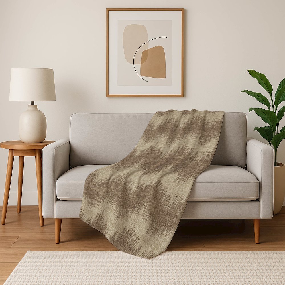 Premium Machine Washable ASB880 Brown 50" x 70" Sherpa Throw Blanket. Picture 5