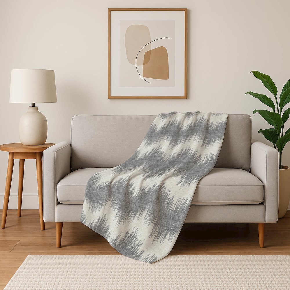 Premium Machine Washable ASB880 Gray 50" x 70" Sherpa Throw Blanket. Picture 5