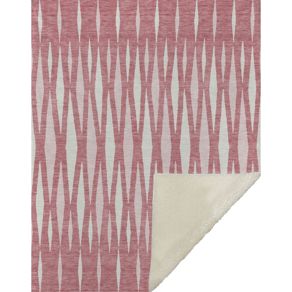 Premium Machine Washable ASB881 Blush 50" x 70" Sherpa Throw Blanket. Picture 1