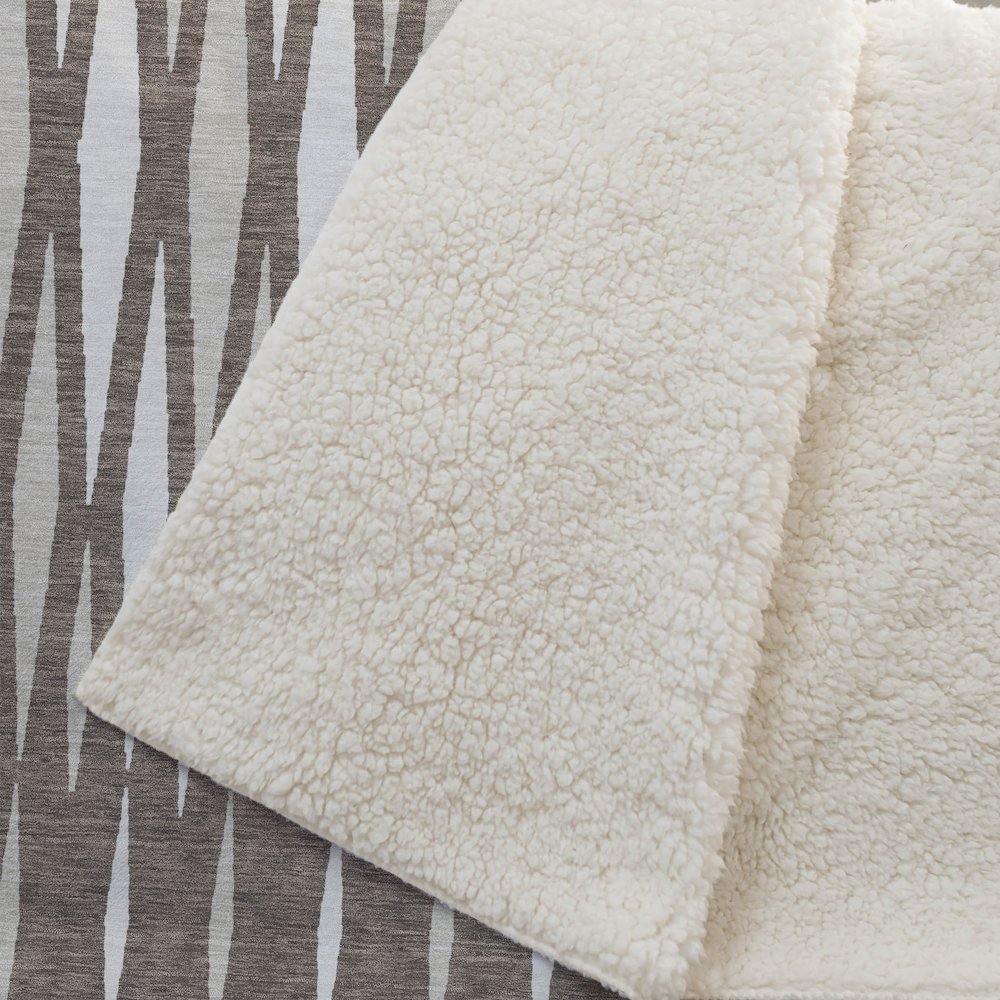 Premium Machine Washable ASB881 Brown 50" x 70" Sherpa Throw Blanket. Picture 2