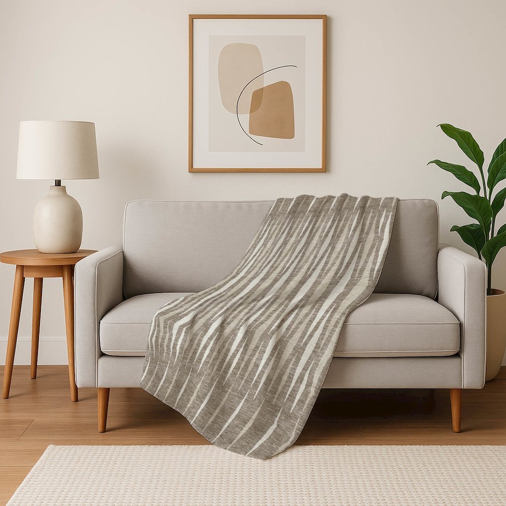 Premium Machine Washable ASB881 Taupe 50" x 70" Sherpa Throw Blanket. Picture 5