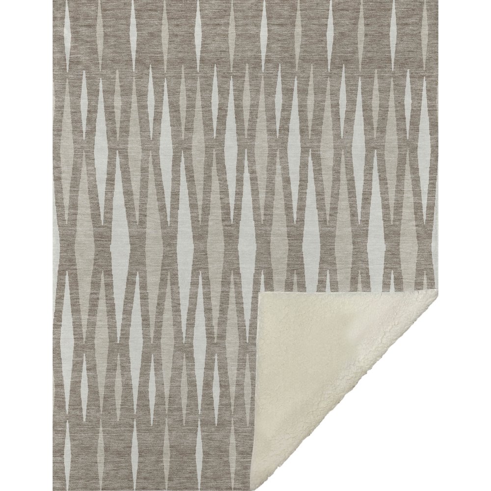 Premium Machine Washable ASB881 Taupe 50" x 70" Sherpa Throw Blanket. Picture 1