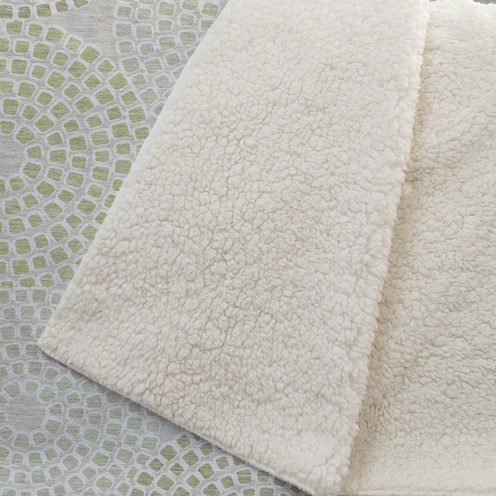 Premium Machine Washable ASB882 Aloe 50" x 70" Sherpa Throw Blanket. Picture 2