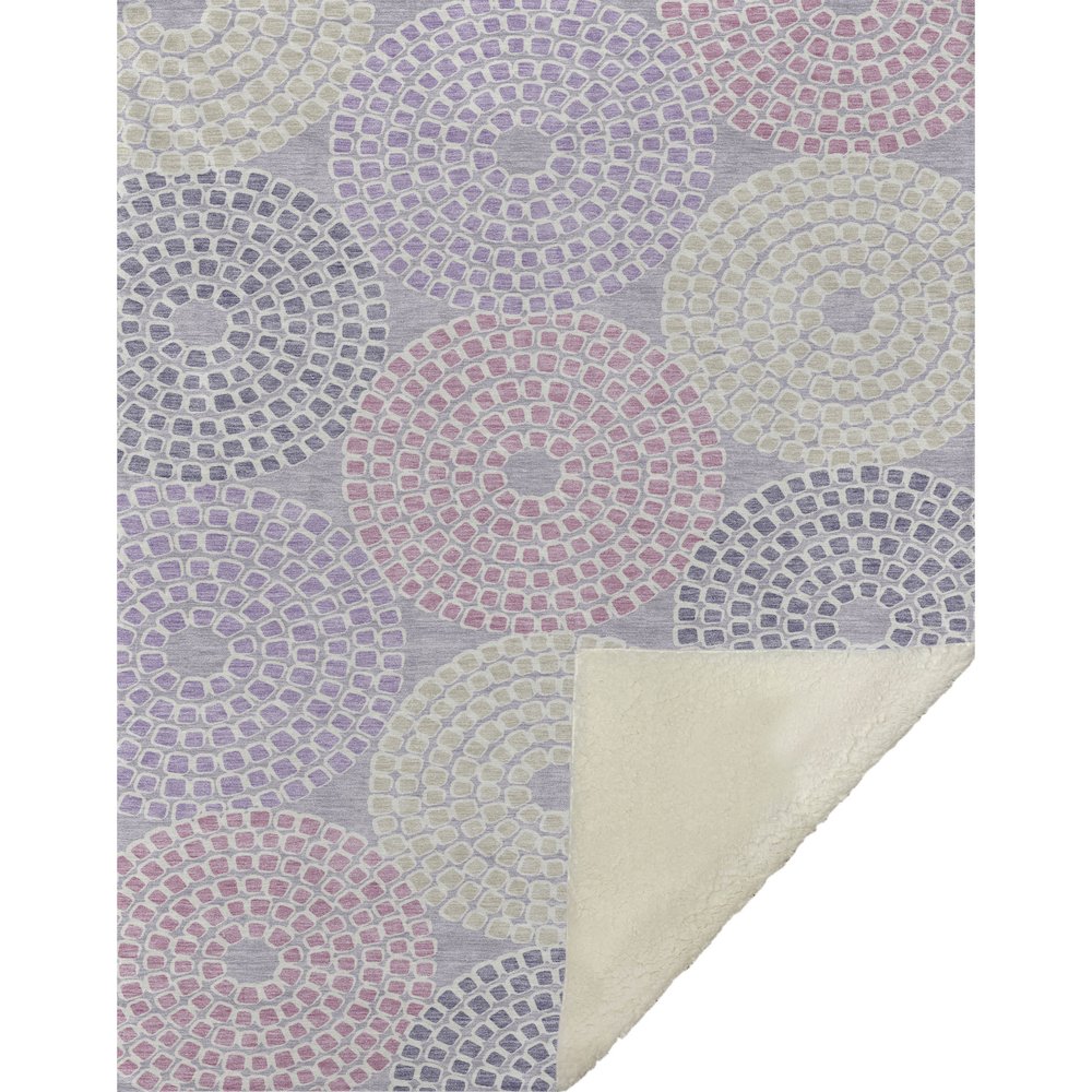 Premium Machine Washable ASB882 Lavender 50" x 70" Sherpa Throw Blanket. Picture 1
