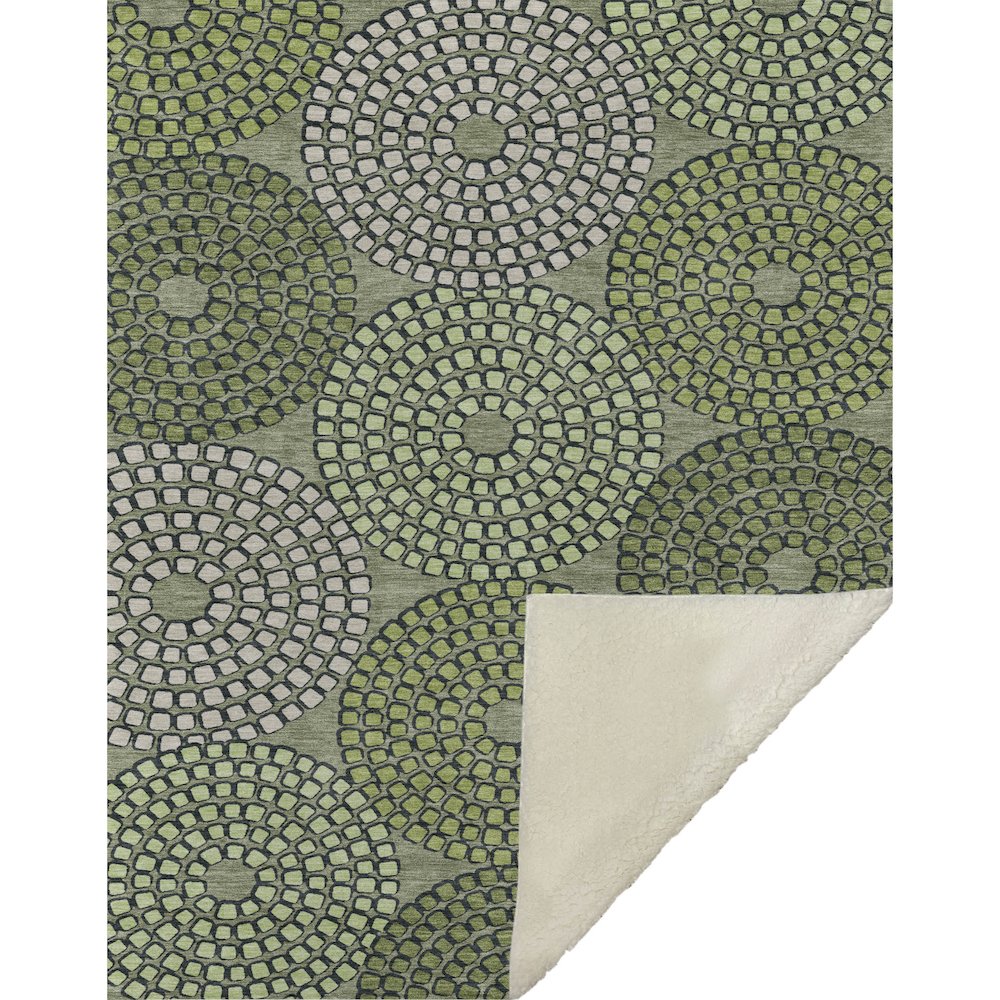 Premium Machine Washable ASB882 Olive 50" x 70" Sherpa Throw Blanket. Picture 1