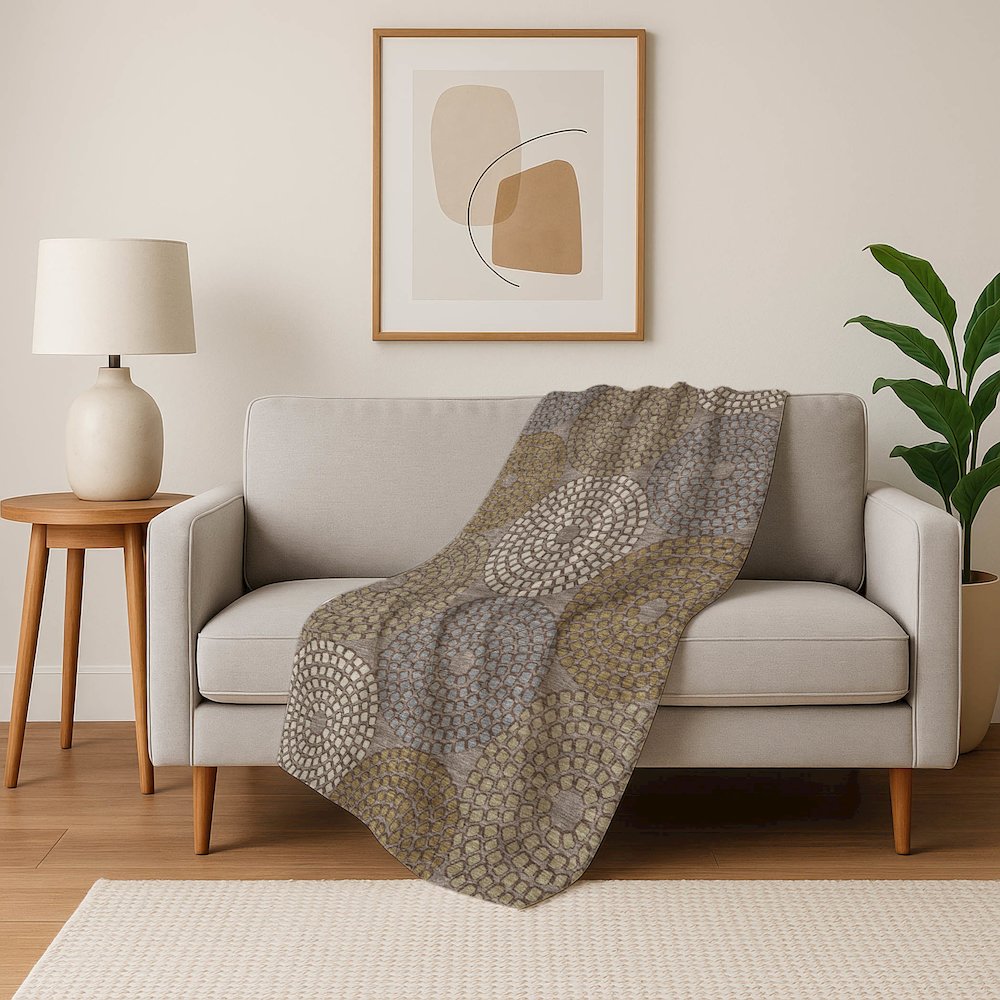 Premium Machine Washable ASB882 Taupe 50" x 70" Sherpa Throw Blanket. Picture 5