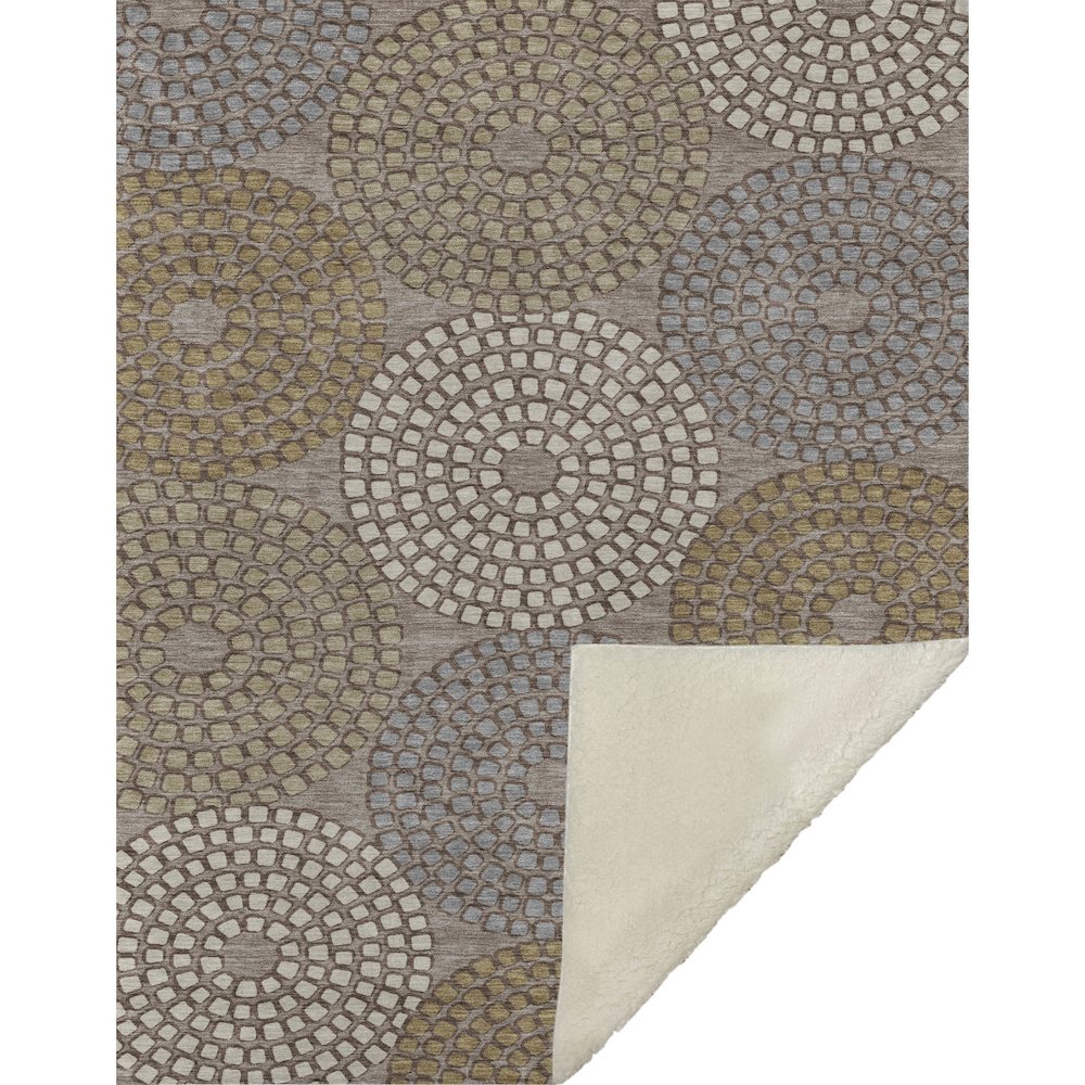 Premium Machine Washable ASB882 Taupe 50" x 70" Sherpa Throw Blanket. Picture 1