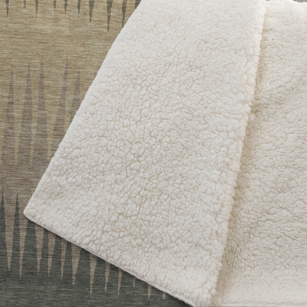Premium Machine Washable ASB886 Brown 50" x 70" Sherpa Throw Blanket. Picture 2