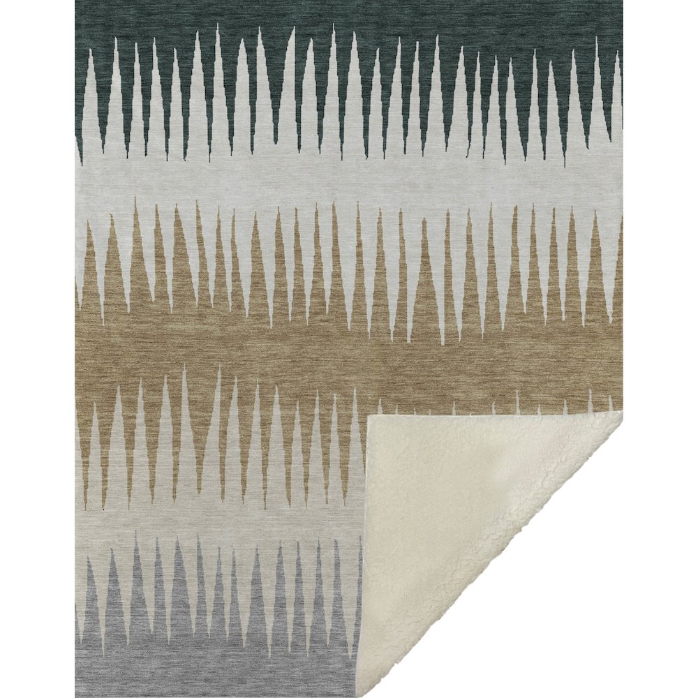 Premium Machine Washable ASB886 Charcoal 50" x 70" Sherpa Throw Blanket. Picture 1