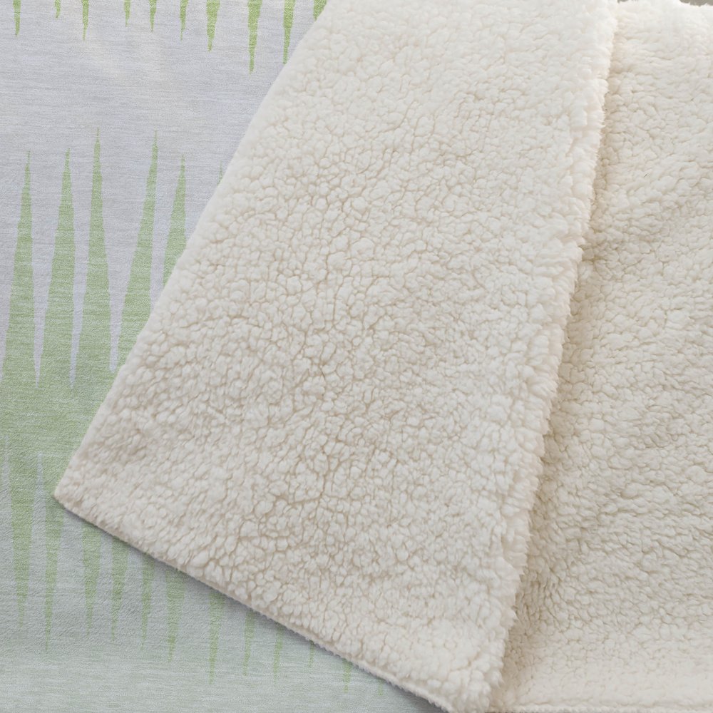 Premium Machine Washable ASB886 Lime 50" x 70" Sherpa Throw Blanket. Picture 2
