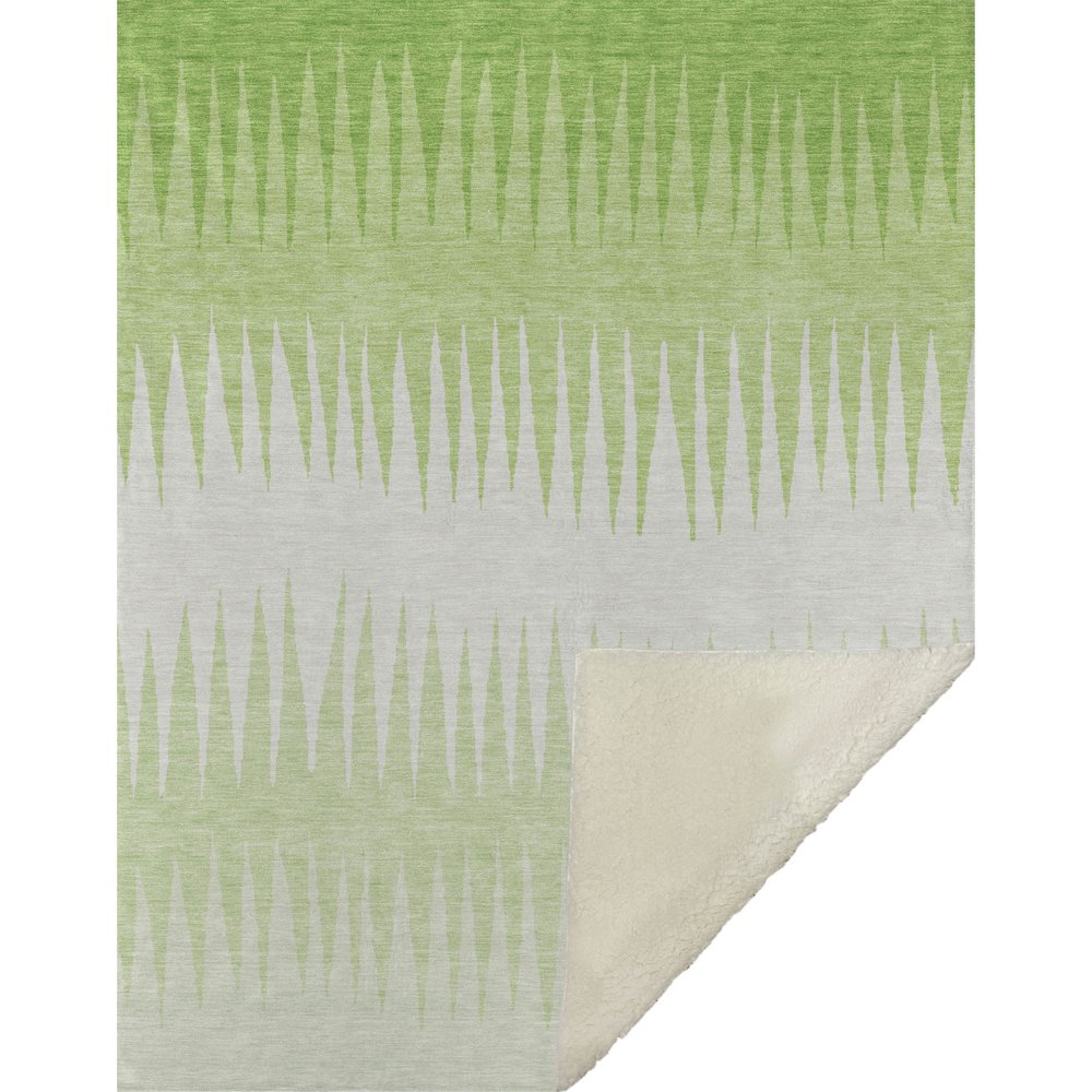 Premium Machine Washable ASB886 Lime 50" x 70" Sherpa Throw Blanket. Picture 1
