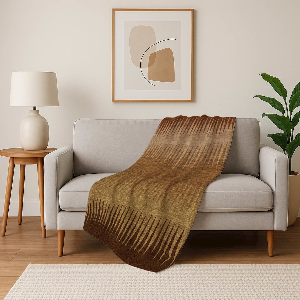 Premium Machine Washable ASB886 Paprika 50" x 70" Sherpa Throw Blanket. Picture 5