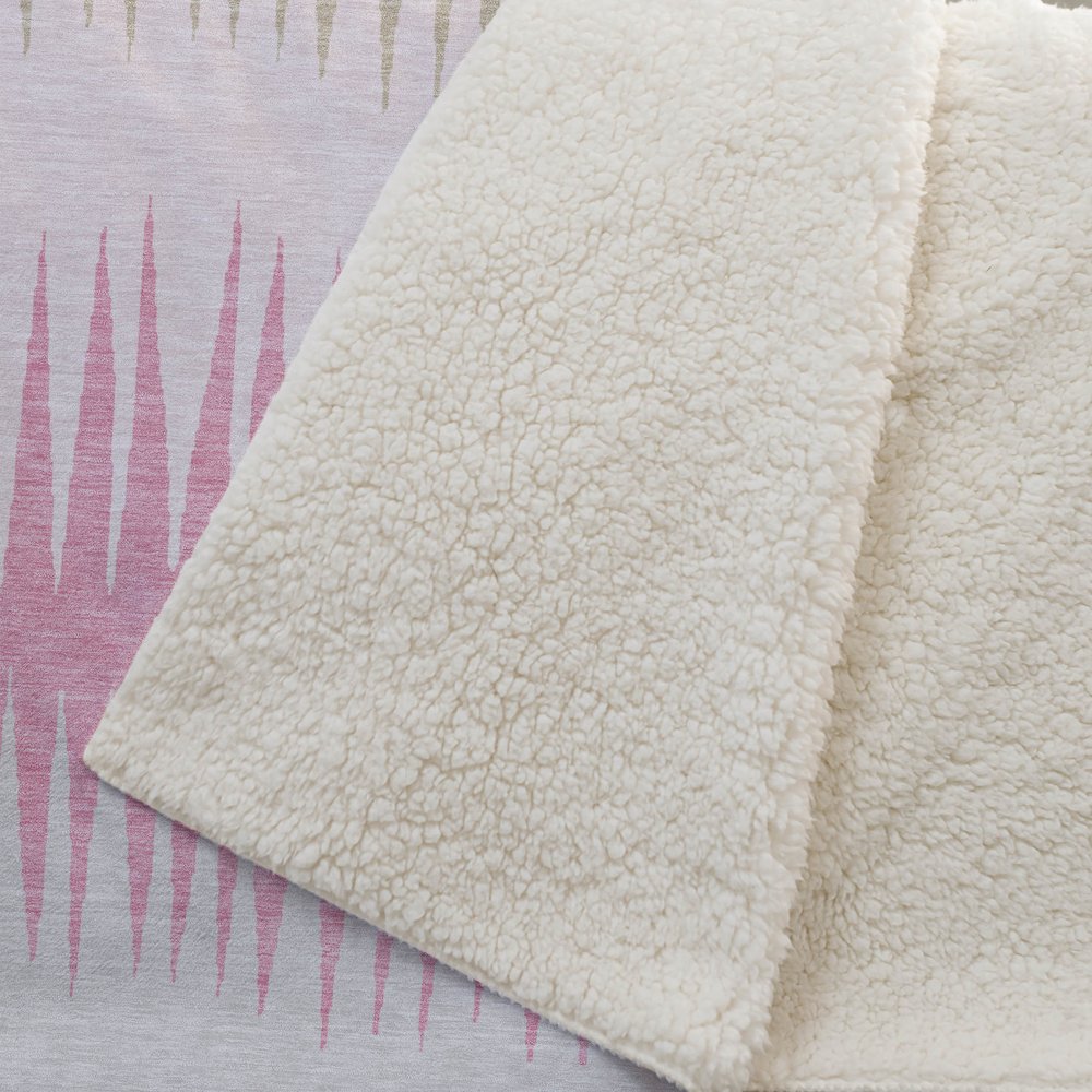 Premium Machine Washable ASB886 Pink 50" x 70" Sherpa Throw Blanket. Picture 2