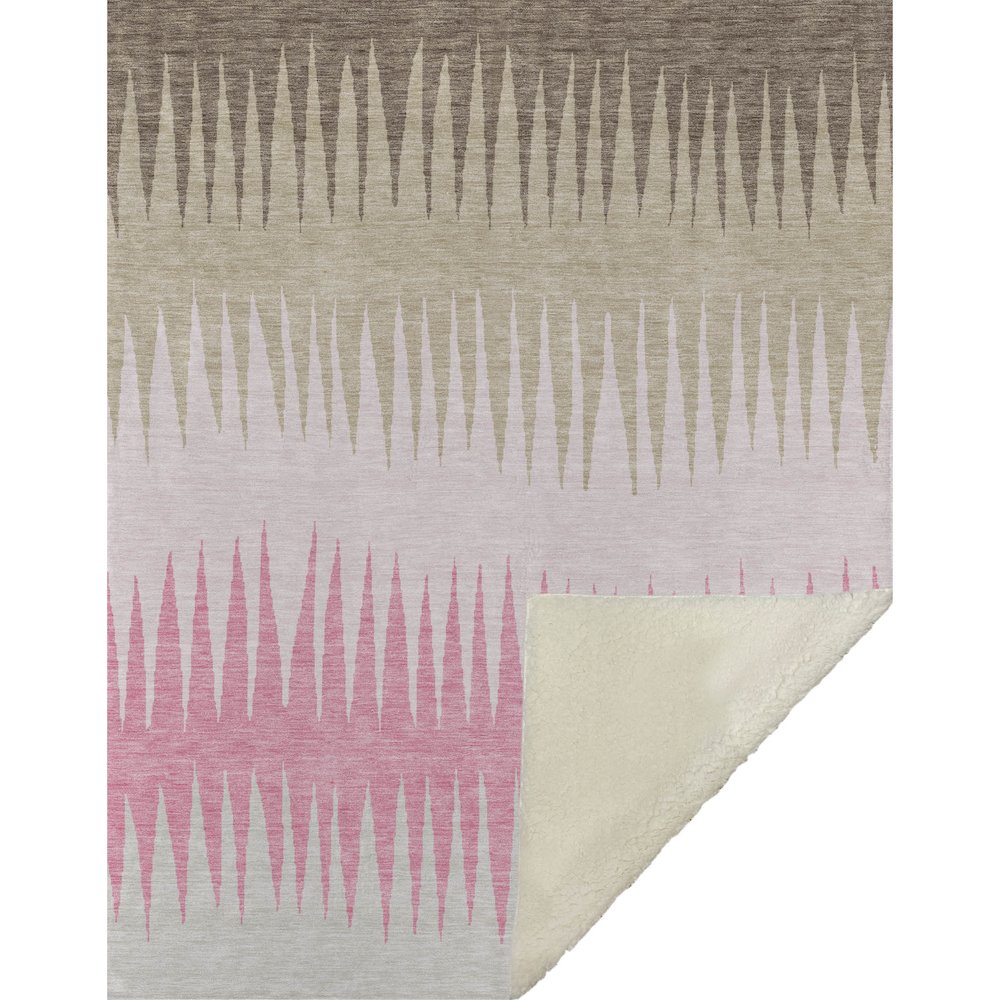 Premium Machine Washable ASB886 Pink 50" x 70" Sherpa Throw Blanket. Picture 1