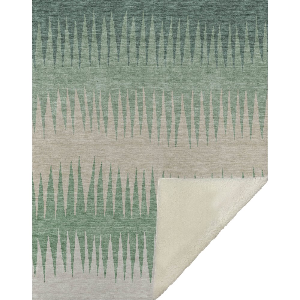Premium Machine Washable ASB886 Sage 50" x 70" Sherpa Throw Blanket. Picture 1