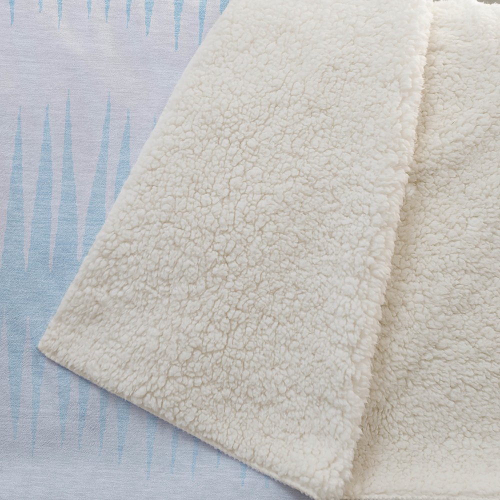 Premium Machine Washable ASB886 Sky 50" x 70" Sherpa Throw Blanket. Picture 2