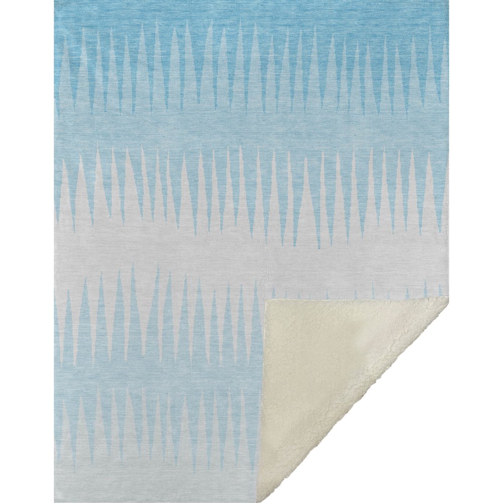 Premium Machine Washable ASB886 Sky 50" x 70" Sherpa Throw Blanket. Picture 1