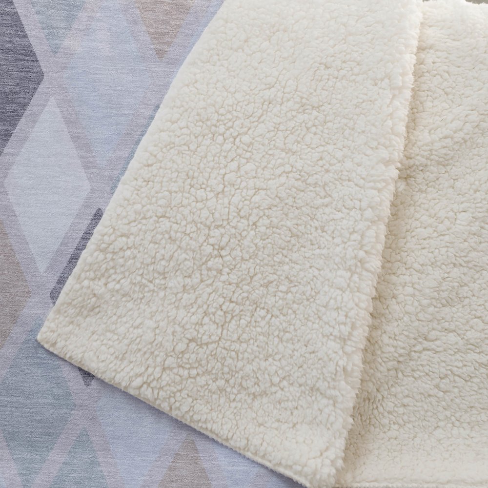 Premium Machine Washable ASB887 Lavender 50" x 70" Sherpa Throw Blanket. Picture 2