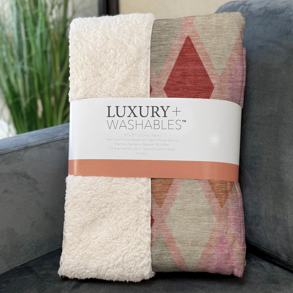 Premium Machine Washable ASB887 Pink 50" x 70" Sherpa Throw Blanket. Picture 3