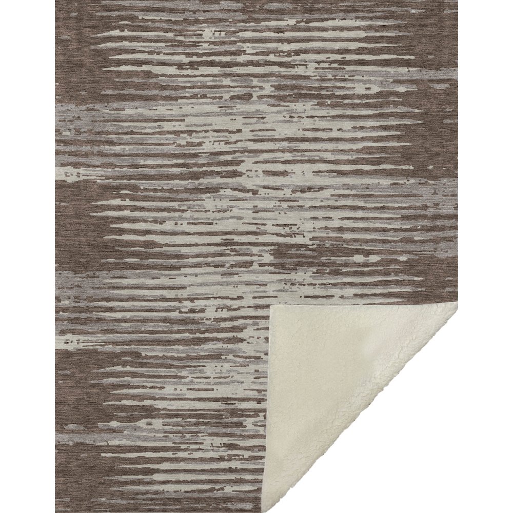 Premium Machine Washable ASB888 Brown 50" x 70" Sherpa Throw Blanket. Picture 1