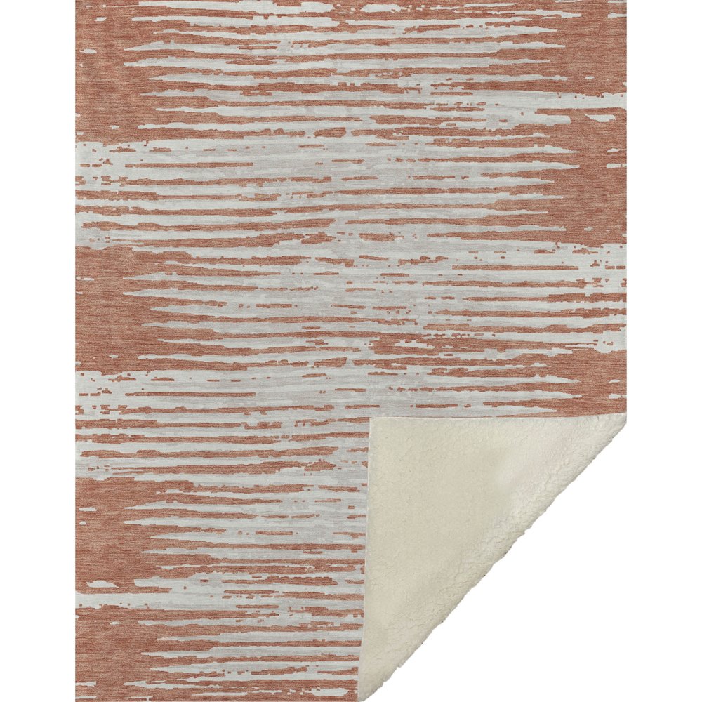 Premium Machine Washable ASB888 Coral 50" x 70" Sherpa Throw Blanket. Picture 1