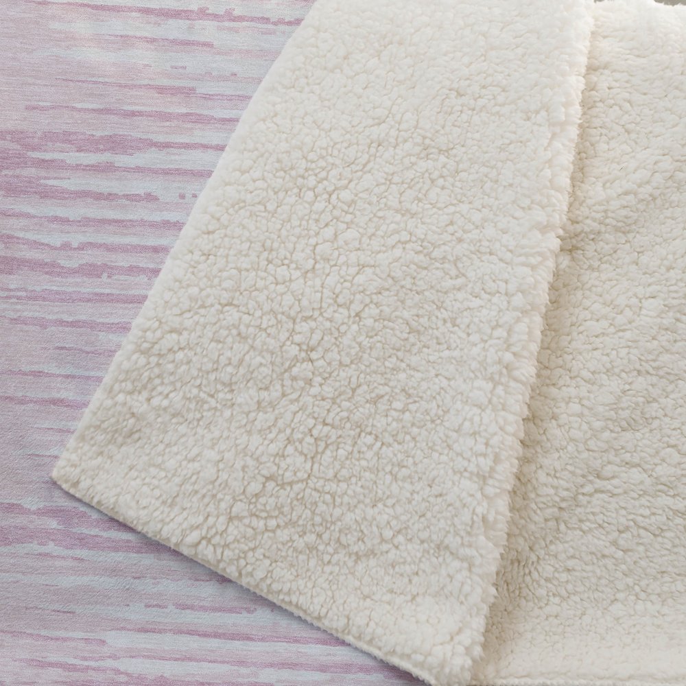 Premium Machine Washable ASB888 Pink 50" x 70" Sherpa Throw Blanket. Picture 2