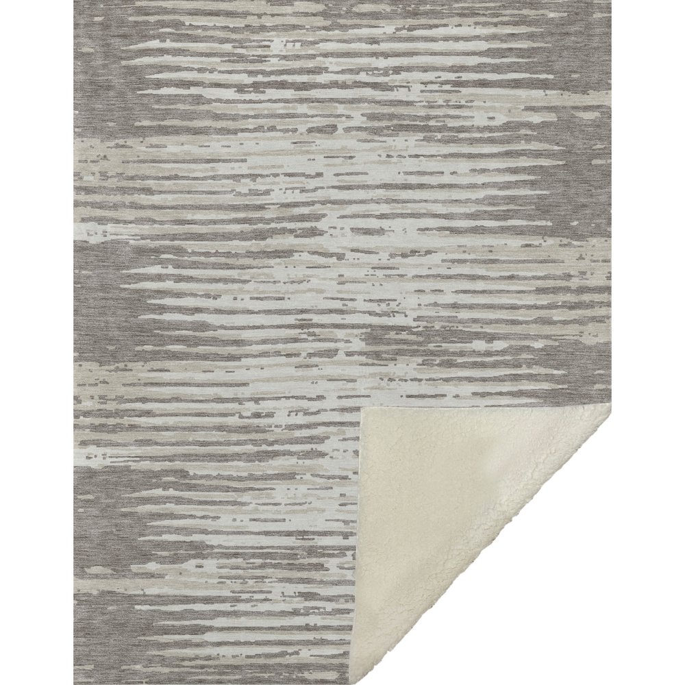 Premium Machine Washable ASB888 Taupe 50" x 70" Sherpa Throw Blanket. Picture 1