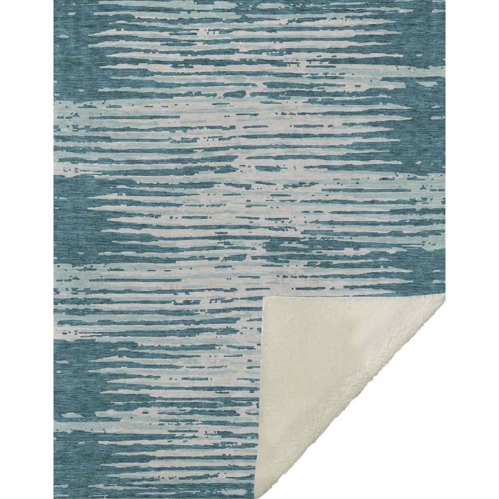 Premium Machine Washable ASB888 Teal 50" x 70" Sherpa Throw Blanket. Picture 1