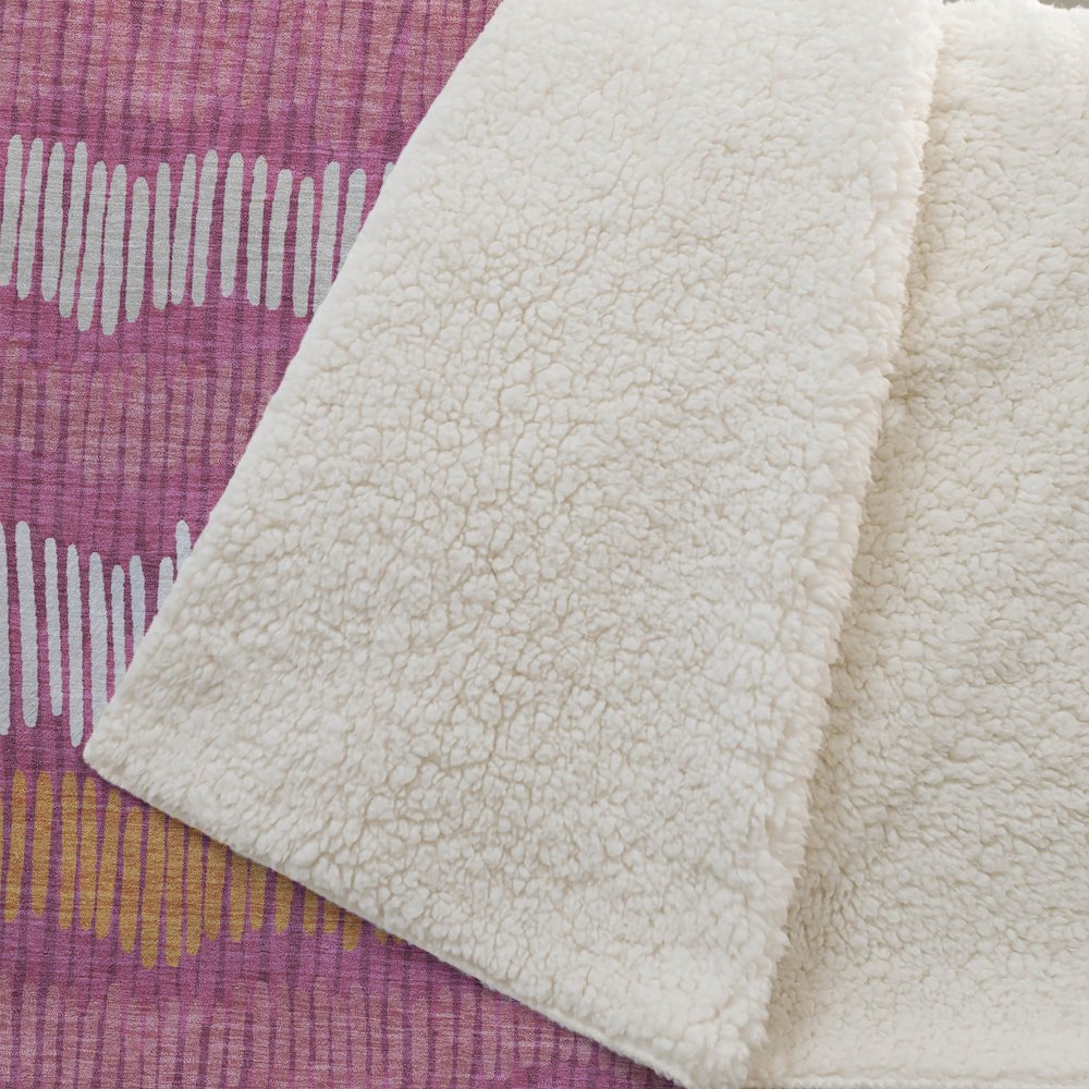 Premium Machine Washable ASB889 Blush 50" x 70" Sherpa Throw Blanket. Picture 2