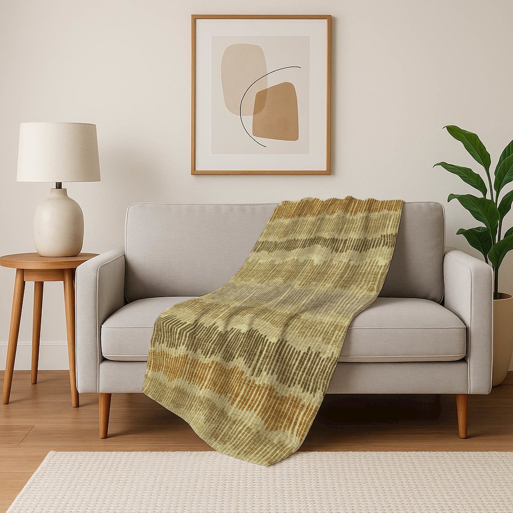 Premium Machine Washable ASB889 Gold 50" x 70" Sherpa Throw Blanket. Picture 5