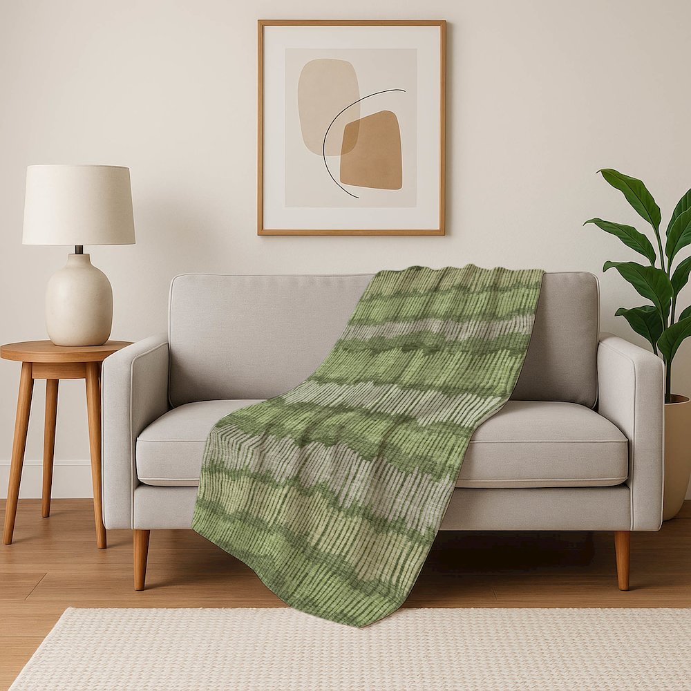 Premium Machine Washable ASB889 Olive 50" x 70" Sherpa Throw Blanket. Picture 5