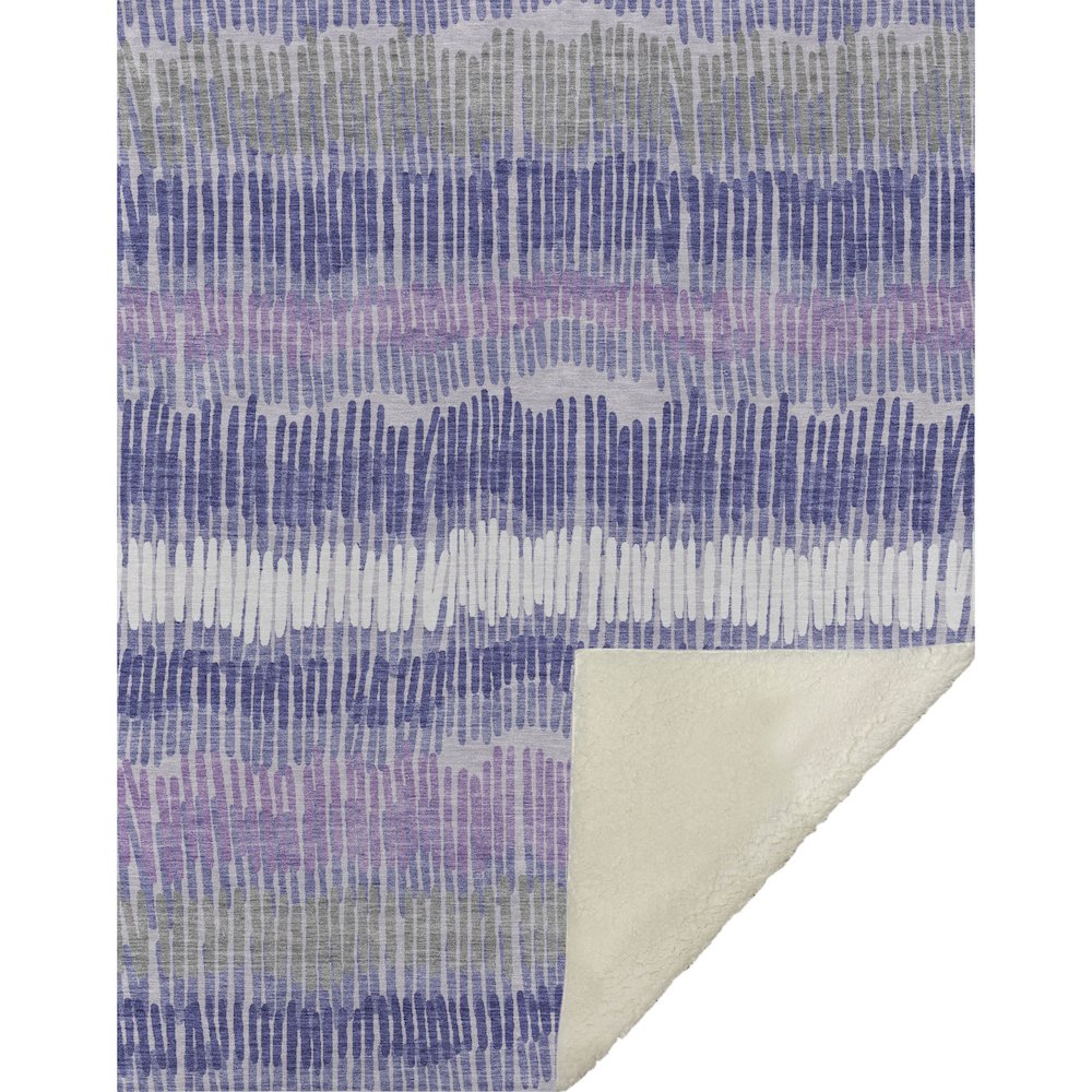 Premium Machine Washable ASB889 Purple 50" x 70" Sherpa Throw Blanket. Picture 1