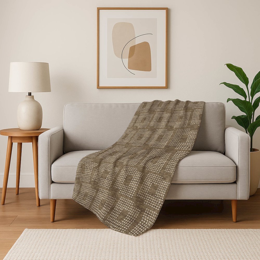 Premium Machine Washable ASB890 Brown 50" x 70" Sherpa Throw Blanket. Picture 5