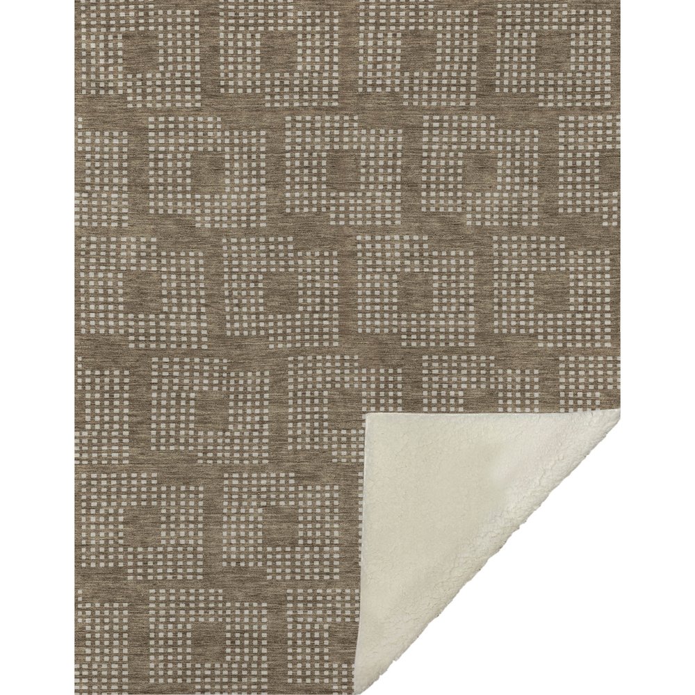Premium Machine Washable ASB890 Brown 50" x 70" Sherpa Throw Blanket. Picture 1