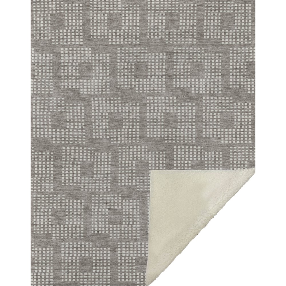 Premium Machine Washable ASB890 Taupe 50" x 70" Sherpa Throw Blanket. Picture 1