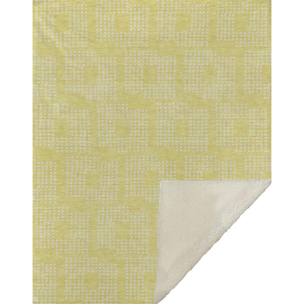 Premium Machine Washable ASB890 Yellow 50" x 70" Sherpa Throw Blanket. Picture 1