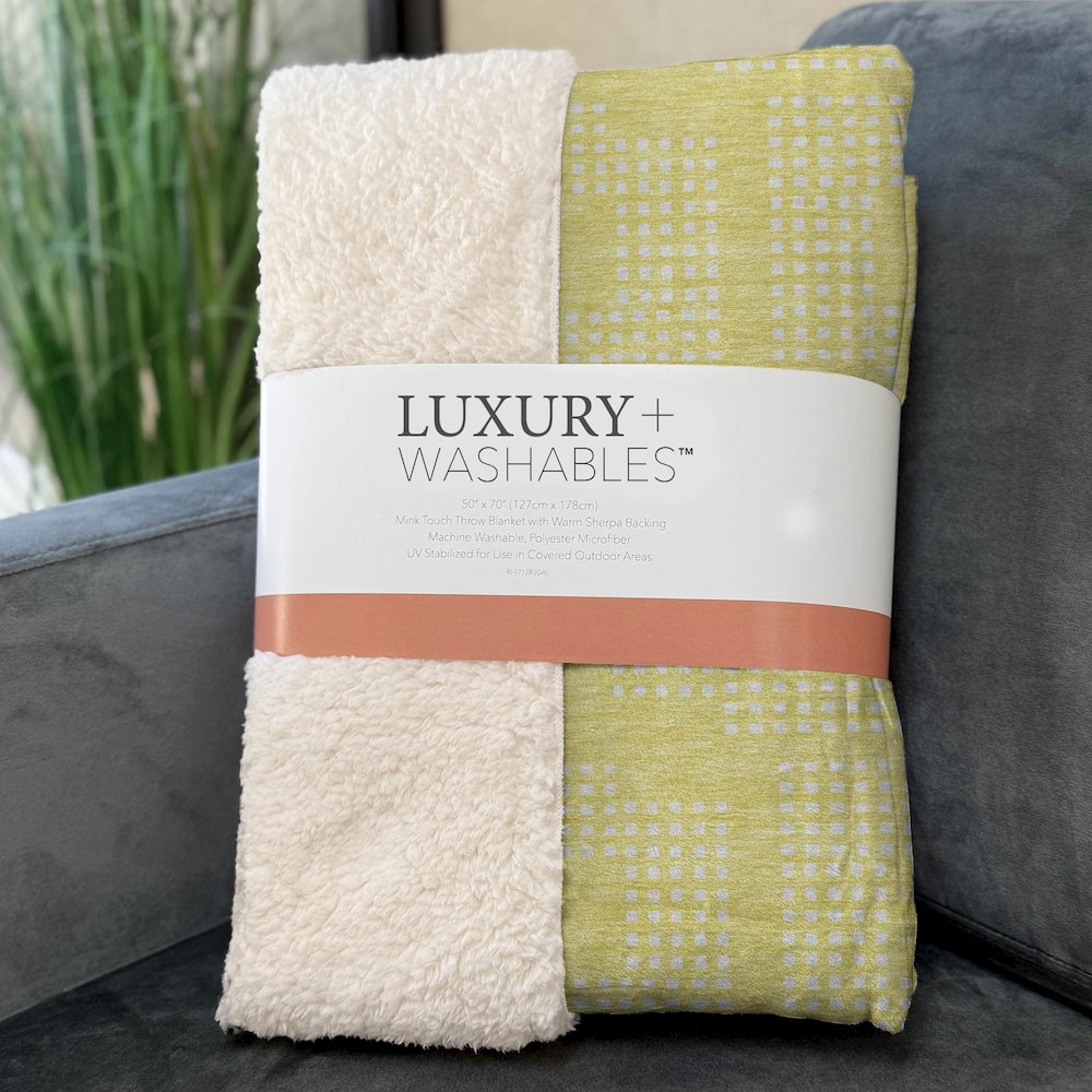 Premium Machine Washable ASB890 Yellow 50" x 70" Sherpa Throw Blanket. Picture 3