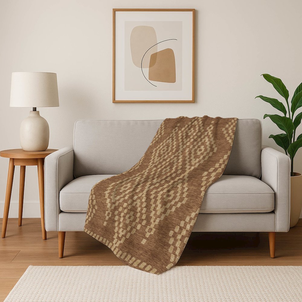 Premium Machine Washable ASB891 Paprika 50" x 70" Sherpa Throw Blanket. Picture 5