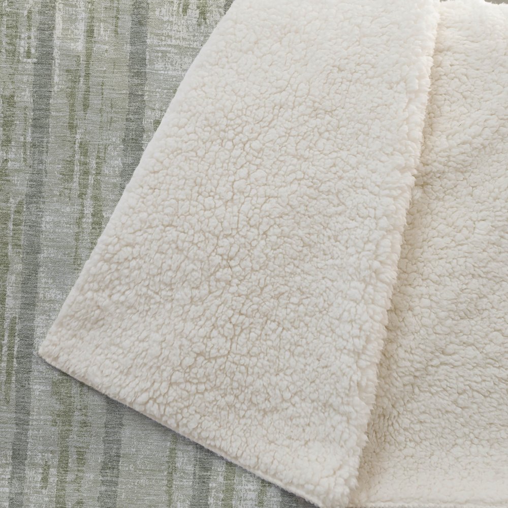 Premium Machine Washable ASB892 Aloe 50" x 70" Sherpa Throw Blanket. Picture 2