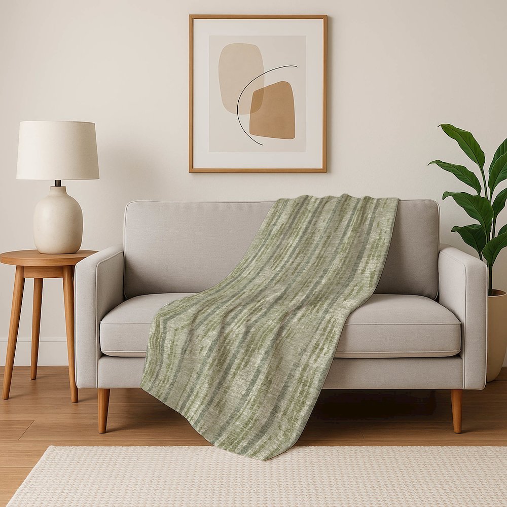 Premium Machine Washable ASB892 Aloe 50" x 70" Sherpa Throw Blanket. Picture 5