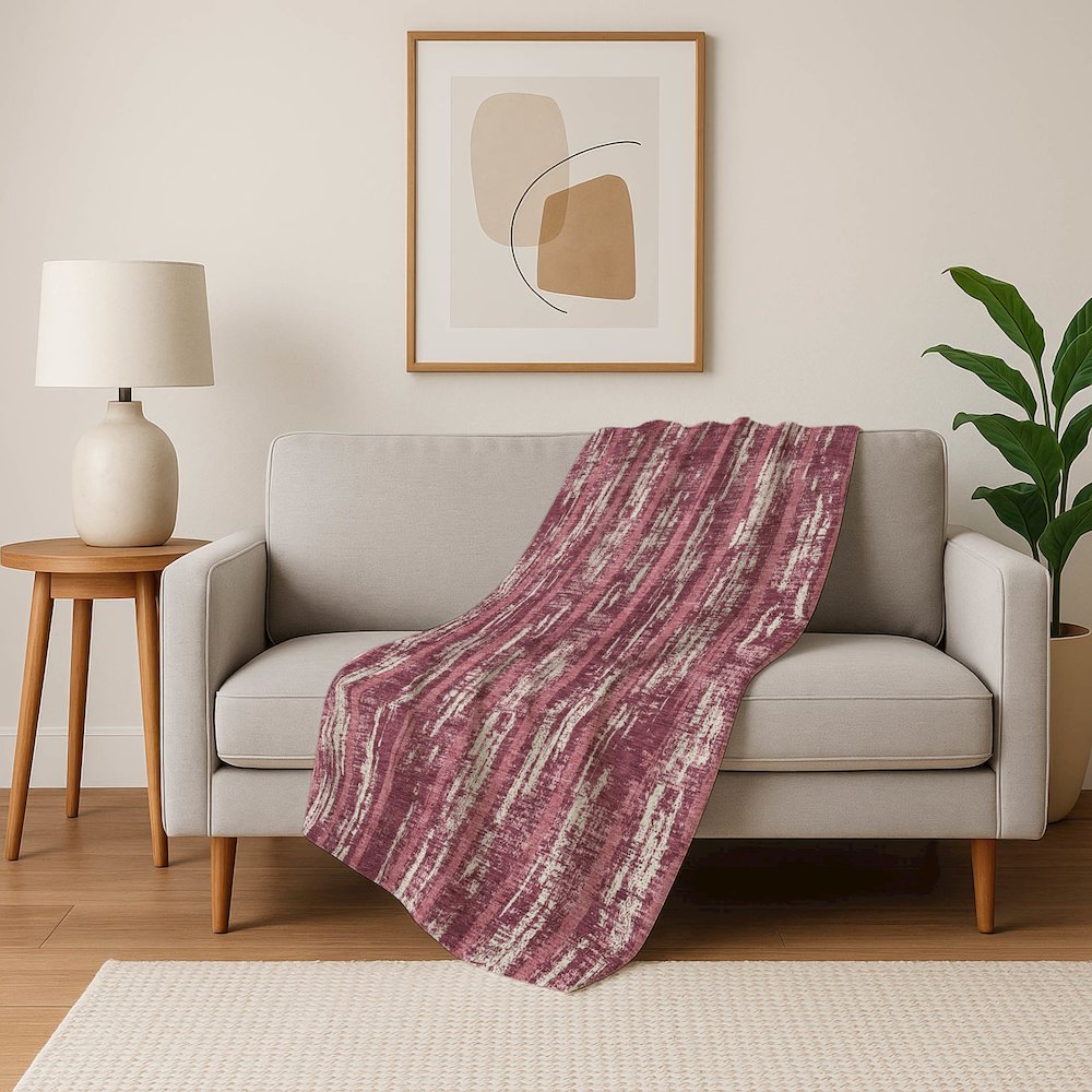 Premium Machine Washable ASB892 Blush 50" x 70" Sherpa Throw Blanket. Picture 5
