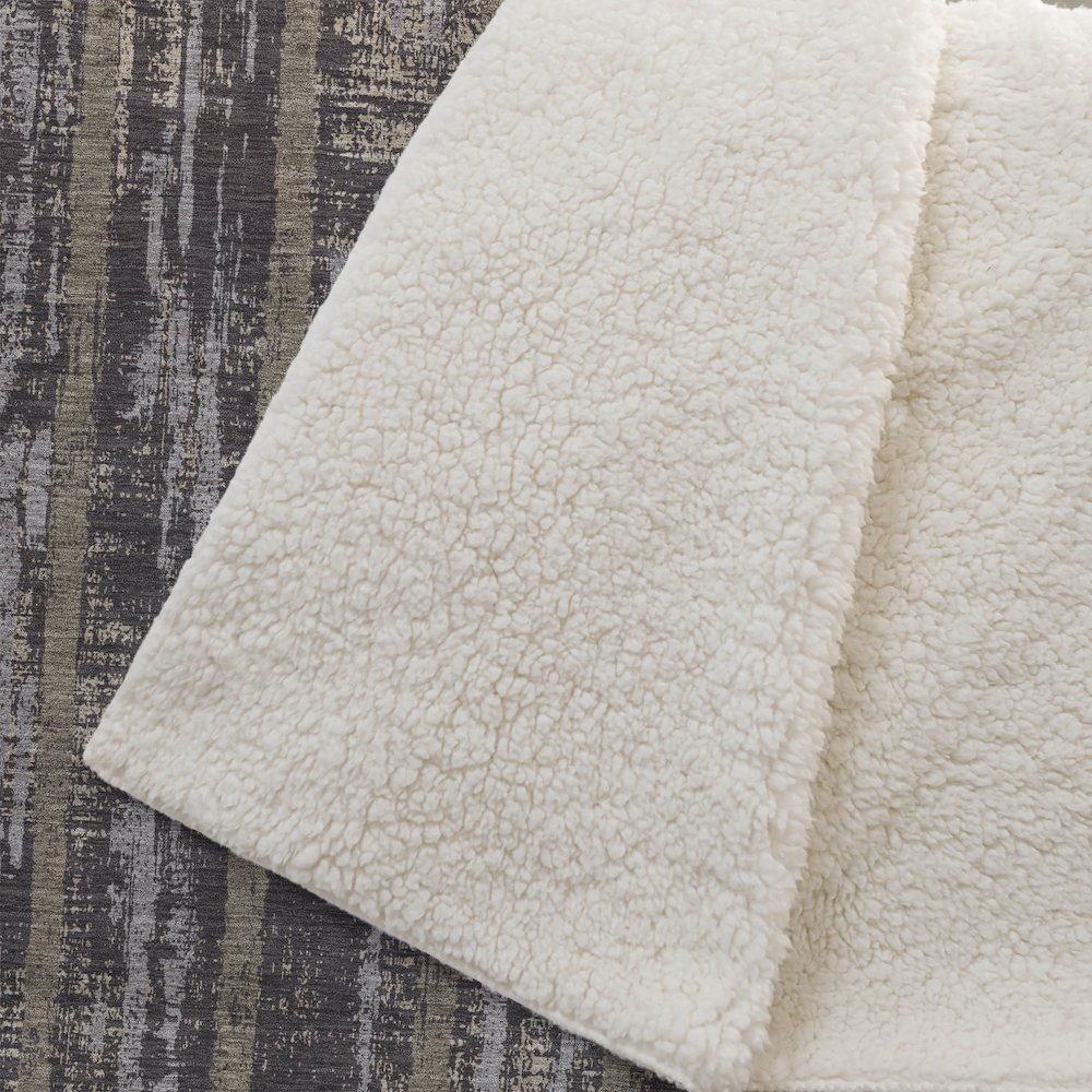 Premium Machine Washable ASB892 Chocolate 50" x 70" Sherpa Throw Blanket. Picture 2