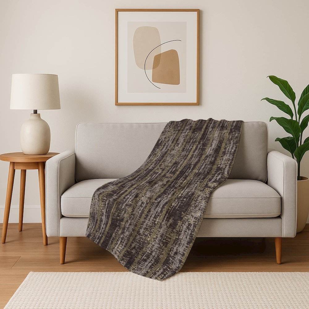Premium Machine Washable ASB892 Chocolate 50" x 70" Sherpa Throw Blanket. Picture 5