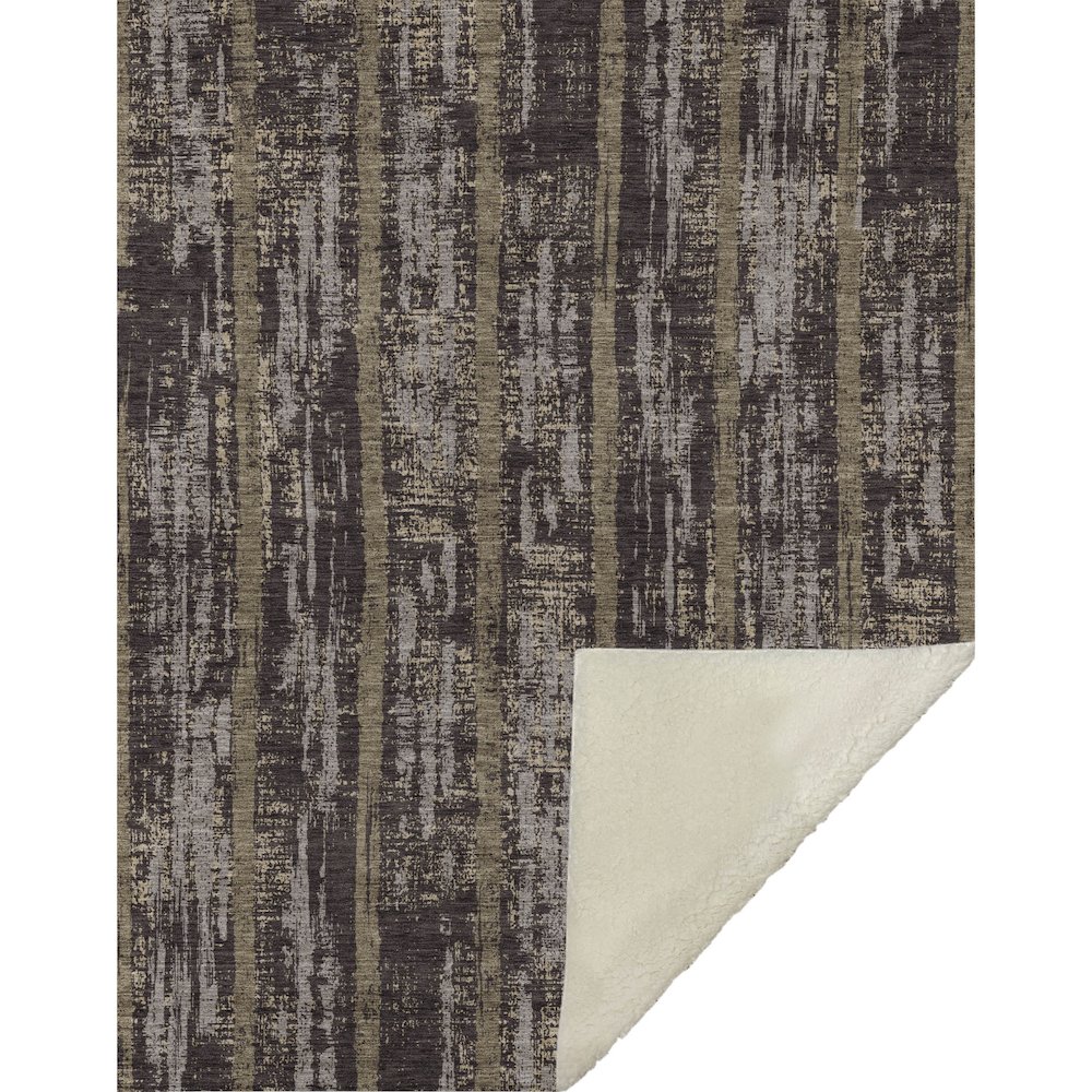 Premium Machine Washable ASB892 Chocolate 50" x 70" Sherpa Throw Blanket. Picture 1
