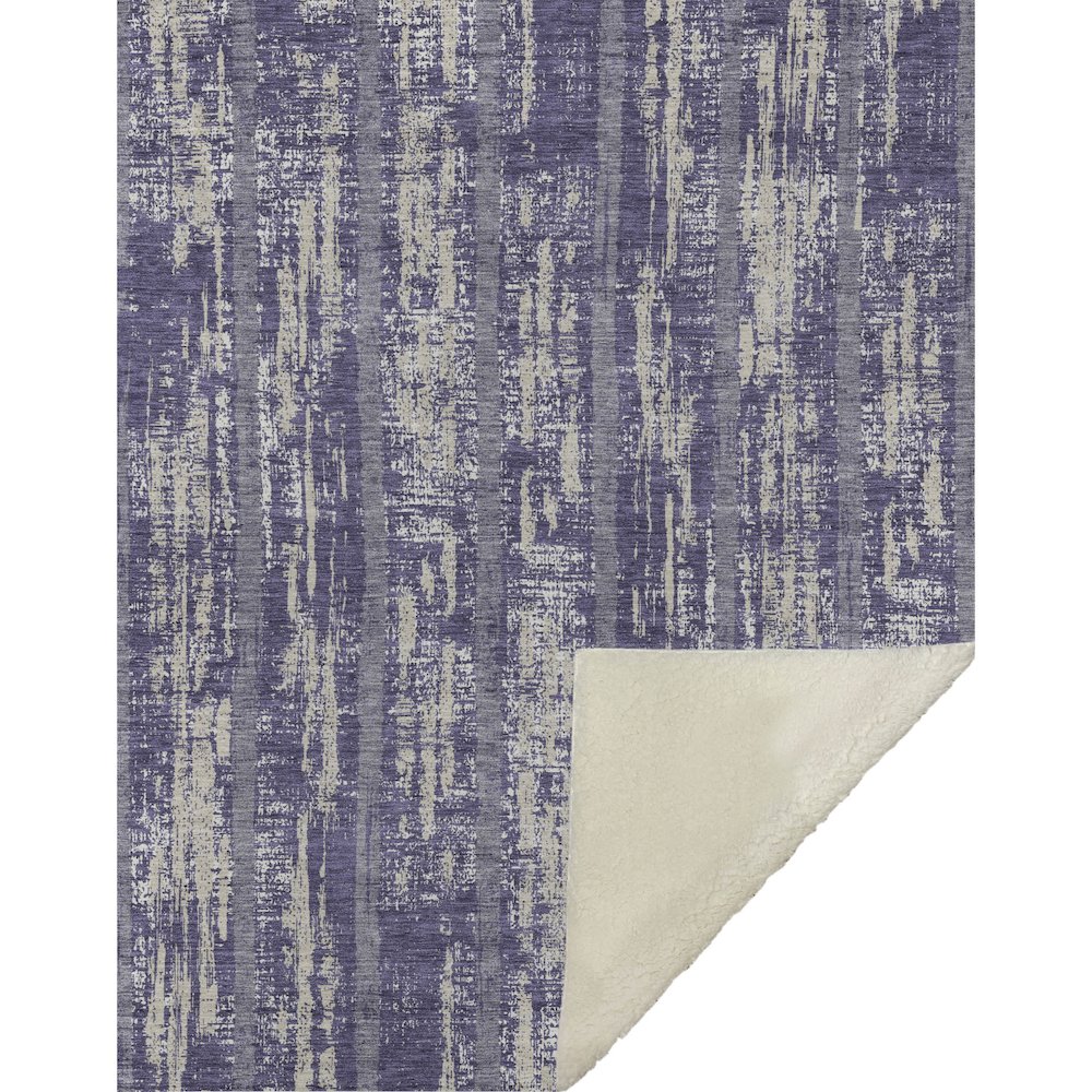 Premium Machine Washable ASB892 Purple 50" x 70" Sherpa Throw Blanket. Picture 1